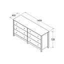 Ver imagem 4 de Cômoda Ditália 6 Gavetas Dm-221 Diamond