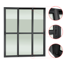 Ver imagem 3 de Porta Correr 3 Folhas Móv.1/3 210 x 150 Elite c/Fecho Autom V.Liso Preto Brimak