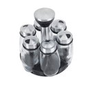 Ver imagem 2 de Kit Porta Temperos 6 Vidros com Base Giratória 100ml