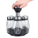 Ver imagem 6 de Kit Porta Temperos 6 Vidros com Base Giratória 100ml