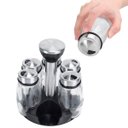 Ver imagem 3 de Kit Porta Temperos 6 Vidros com Base Giratória 100ml