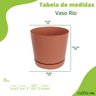 Vaso Rio (15x15 Cm) Cor Terracota Vasart - 2