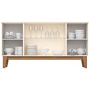 Ver imagem 5 de Buffet Aparador 150cm 4 Portas Pés Retrô Krono Off/nature H02 - Mpozenato