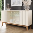 Ver imagem 1 de Buffet Aparador 150cm 4 Portas Pés Retrô Krono Off/nature H02 - Mpozenato