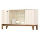 Ver imagem 2 de Buffet Aparador 150cm 4 Portas Pés Retrô Krono Off/nature H02 - Mpozenato