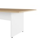 Ver imagem 5 de Mesa Reunião Escritório 180cm X 90cm Mac Br Pé Painel F5 Cor:macadâmia com Branco