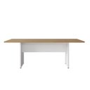 Ver imagem 3 de Mesa Reunião Escritório 180cm X 90cm Mac Br Pé Painel F5 Cor:macadâmia com Branco