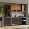Cozinha Modulada Havana 3 Peças com Tampo e Cristaleira 08 Portas e 2 Gavetas - 1