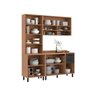 Cozinha Modulada Havana 3 Peças com Tampo e Cristaleira 08 Portas e 2 Gavetas - 4
