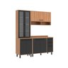 Cozinha Modulada Havana 3 Peças com Tampo e Cristaleira 08 Portas e 2 Gavetas - 2