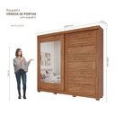 Ver imagem 4 de Guarda Roupa 2 Portas Correr MDF Espelho Kit Pé MDF Veneza