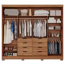 Ver imagem 3 de Guarda Roupa 2 Portas Correr MDF Espelho Kit Pé MDF Veneza