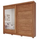 Ver imagem 1 de Guarda Roupa Veneza 2 Portas Correr Espelho Kit Pé Mdf