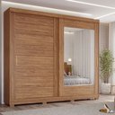 Ver imagem 2 de Guarda Roupa Veneza 2 Portas Correr Espelho Kit Pé Mdf