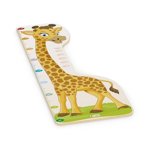 Regua de Crescimento Girafa Infantil Madeira Portatil 140cm Painel MDF Parede Quarto Medidas Crianca