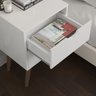 Mesa de Cabeceira Madri 2g Pés Palitos Prado - Branco - 2