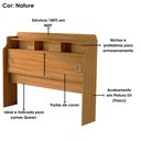 Ver imagem 4 de Cabeceira Queen 2 Portas 165 Cm Mdf Jessica Nature Off Decmade