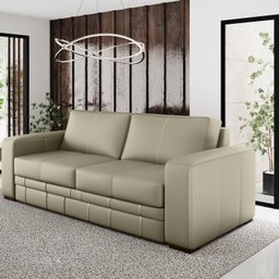Sofá 2 Lugares 150cm Couro Legítimo Dakota - 1