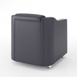 Poltrona para Auditório, Escritório e Salão de Beleza em Corino Marrom SLK Decor Cinza - 3