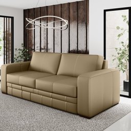Sofá 2 Lugares 150cm Couro Legítimo Dakota - 1