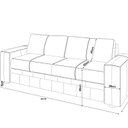 Ver imagem 3 de Sofá 3 Lugares 200cm Couro Legítimo Dakota