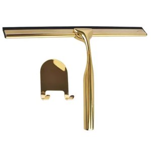 Rodo Dourado Escovado Pia Cozinha Banheiro Limpa Vidro Luxo