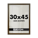 Ver imagem 1 de Moldura 30x45cm com Acetato e Fundo para Quadros Diplomas Certificados Fotos:marrom