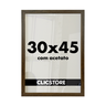 Moldura 30x45cm com Acetato e Fundo para Quadros Diplomas Certificados Fotos:marrom - 1
