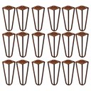 Ver imagem 1 de Kit 18 Pés de Metal 15 CM Hairpin Legs Mesas de Centro Puffs Bronze