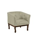 Ver imagem 2 de Poltrona Estofada Madeira Maciça Noah Couro Legítimo