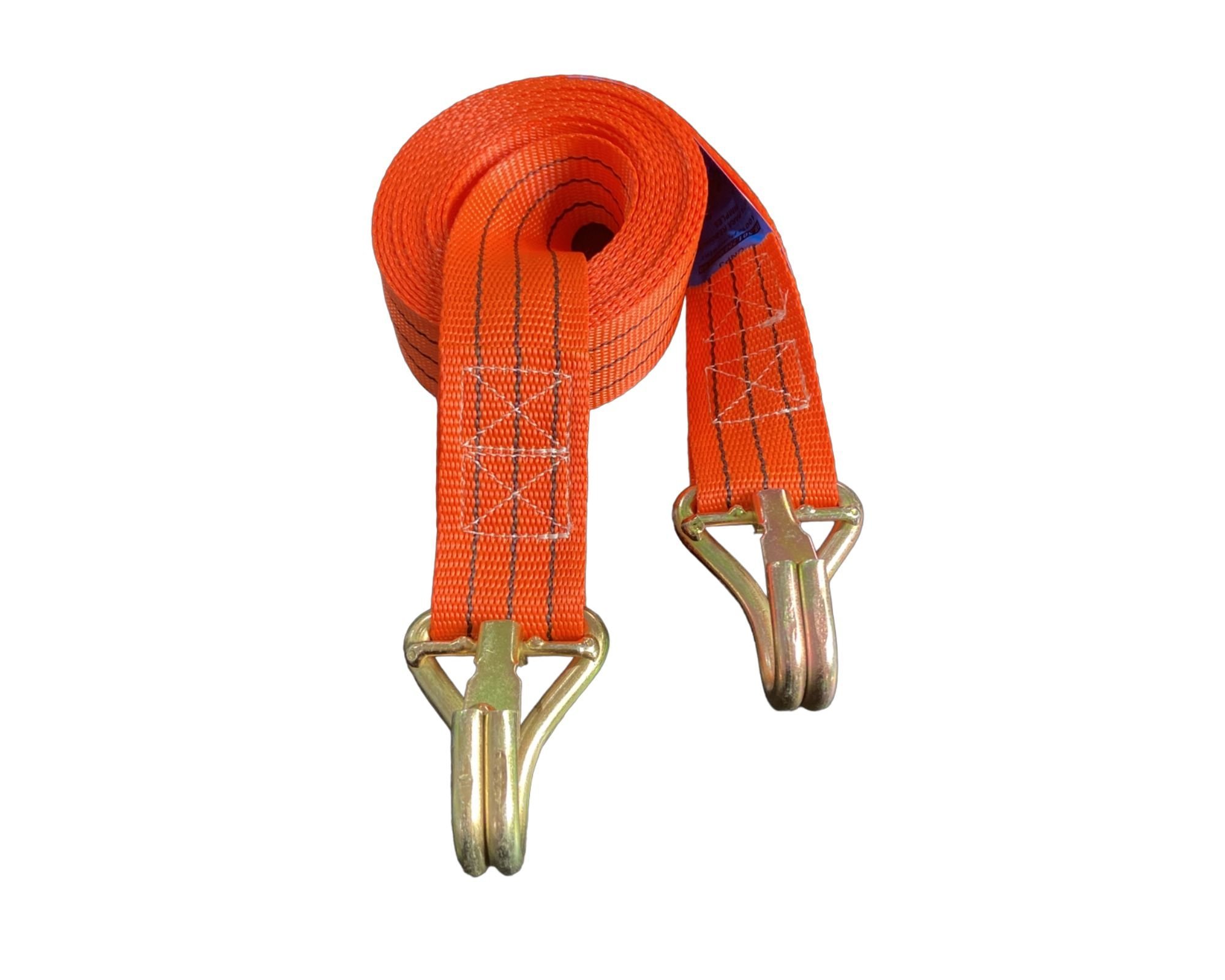 CINTA REBOQUE 4X4 OFF ROAD 50MM GANCHO TRAVA 3 TON CANVAS BRASIL REBOQUE GANCHO TRAVA 2 Metros Laran - 1