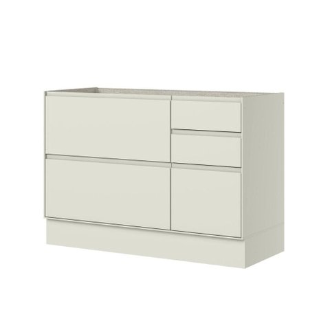 Balcão Pia 01 Porta 04 Gavetas C655 Fineze Areia Hp - Henn