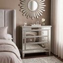 Ver imagem 2 de Cômoda Espelhada com 3 Gavetas 81x80x35cm para Quarto e Closet