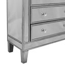 Ver imagem 4 de Cômoda Espelhada com 3 Gavetas 81x80x35cm para Quarto e Closet