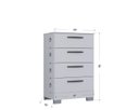Ver imagem 4 de Cômoda Organizadora para Roupas com 4 Gavetas - Branco