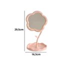 Ver imagem 2 de Espelho Mesa Maquiagem Formato Flor Decorativo Rosa