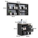 Ver imagem 3 de Conjunto para Banheiro 120cm com 3 Peças Gabinete Suspenso com Cuba Bahamas