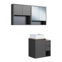 Ver imagem 7 de Conjunto para Banheiro 120cm com 3 Peças Gabinete Suspenso com Cuba Bahamas