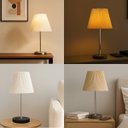 Ver imagem 2 de Abajur Luminaria de Mesa Redondo Piovere com Interruptor e Cupula Texturizada Decoração Casa