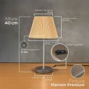 Ver imagem 3 de Abajur Luminaria de Mesa Redondo Piovere com Interruptor e Cupula Texturizada Decoração Casa