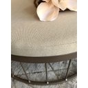 Ver imagem 2 de Mesa Centro Raio P Estofado Champagne/Linho Bege Casa Cristallo