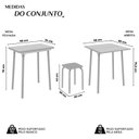 Ver imagem 3 de Conjunto Mesa Dobrável com 4 Banquetas Bali