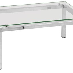 Mesa de Centro em Aço com Tampo em Vidro Ref. 492-x - 1