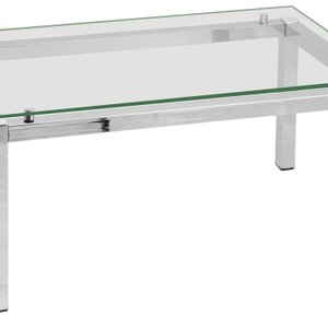 Mesa de Centro em Aço com Tampo em Vidro Ref. 492-x