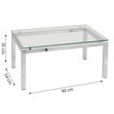 Ver imagem 2 de Mesa de Centro em Aço com Tampo em Vidro Ref. 492-x