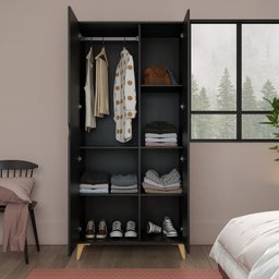 Guarda-roupa 2 Portas com Cabide Puma - 5 Guarda-roupa 2 Portas com Cabide Puma - 5