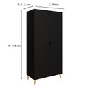 Ver imagem 4 de Guarda-roupa 2 Portas com Cabide Puma