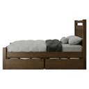 Ver imagem 5 de Cama Casal 140cm 2 Gavetas Madeira Maciça Orlex Castanho B11 - Mpozenato