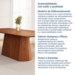 Mesa de Jantar Retangular 210cm Baobá CabeCasa MadeiraMadeira - 9
