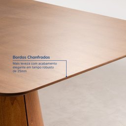 Mesa de Jantar Retangular 210cm Baobá CabeCasa MadeiraMadeira - 4